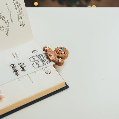 Gingerbread Man Handmade Bookmark