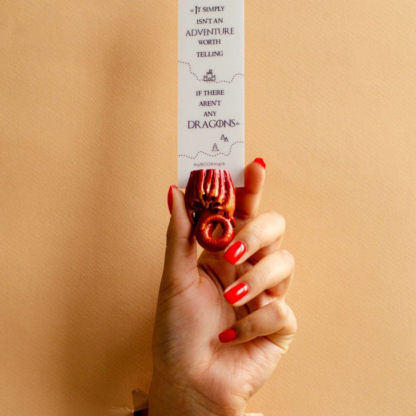 Red Dragon Handmade Bookmark