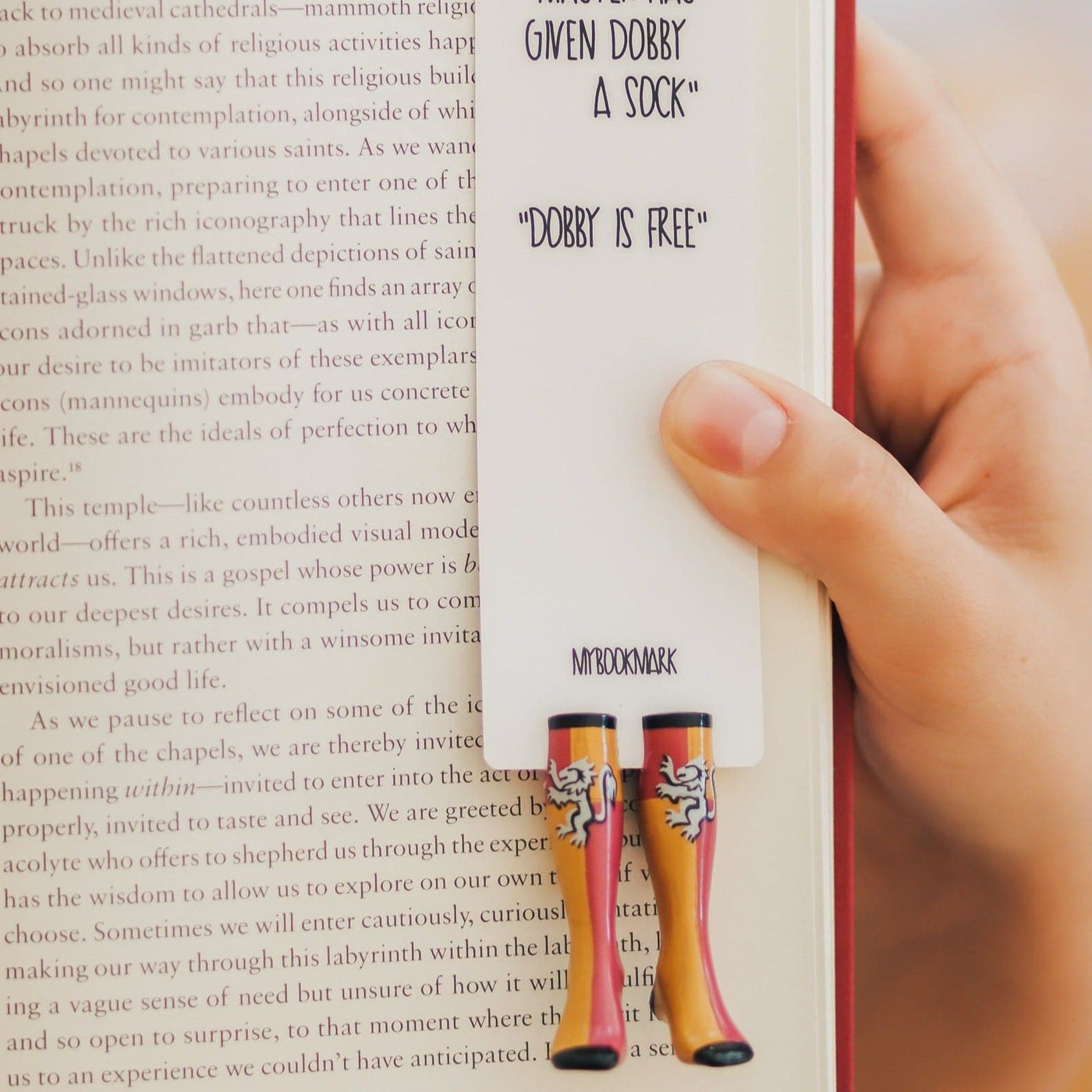 Red Magic House Socks Bookmark