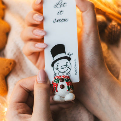 Snowman Handmade Bookmark